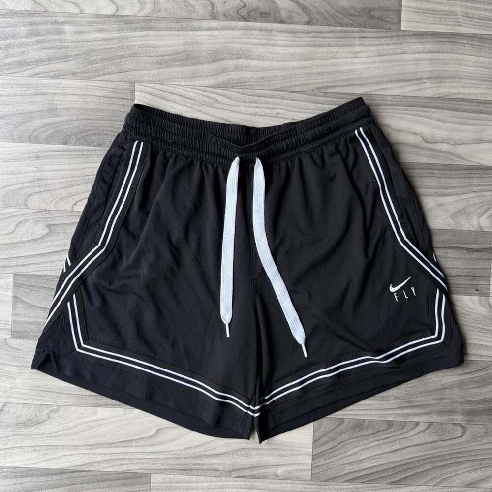 Nike Fly Shorts Size L Black White Dri-Fit Basketball Athletic